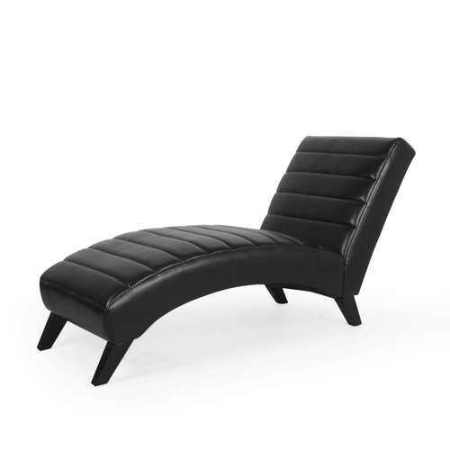 Orren Ellis Hornstein Faux Leather Armless Chaise Lounge Reviews